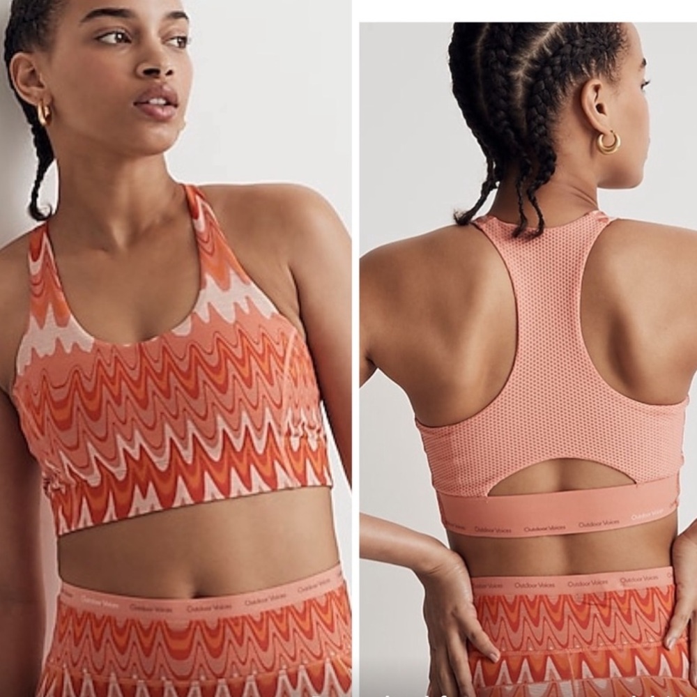 NWOT Outdoor Voices Doing Things Thrive Sports Bra Size L -Rare Color